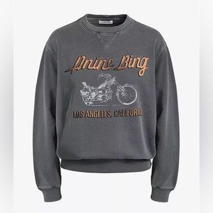 Anine Bing Ramona Moto Sweatshirt - XS
